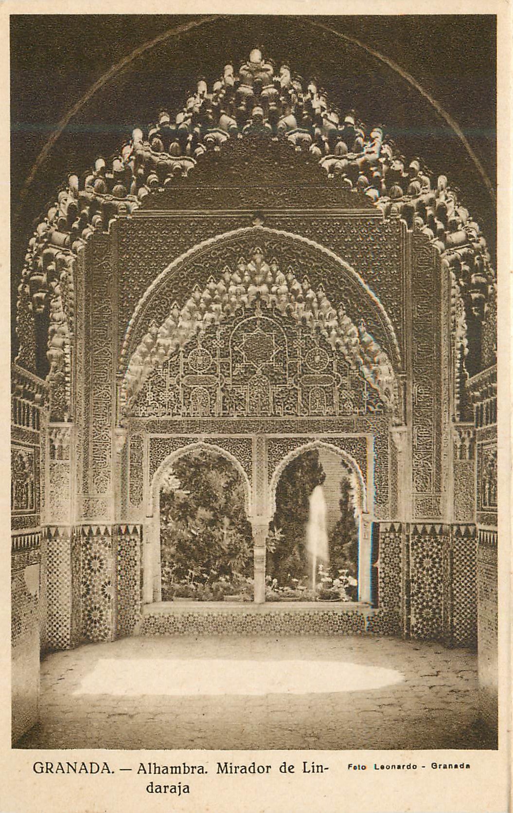 CPA Granada Alhambra Mirador de Lindaraja