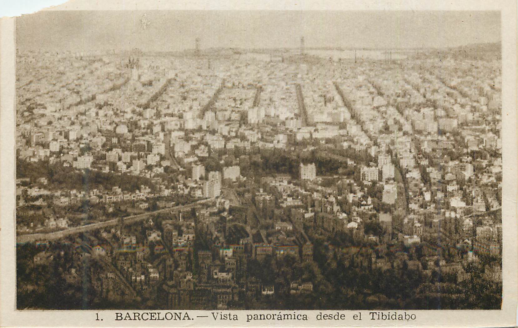 CPA Barcelona Vista panoramica desde el Tibidabo