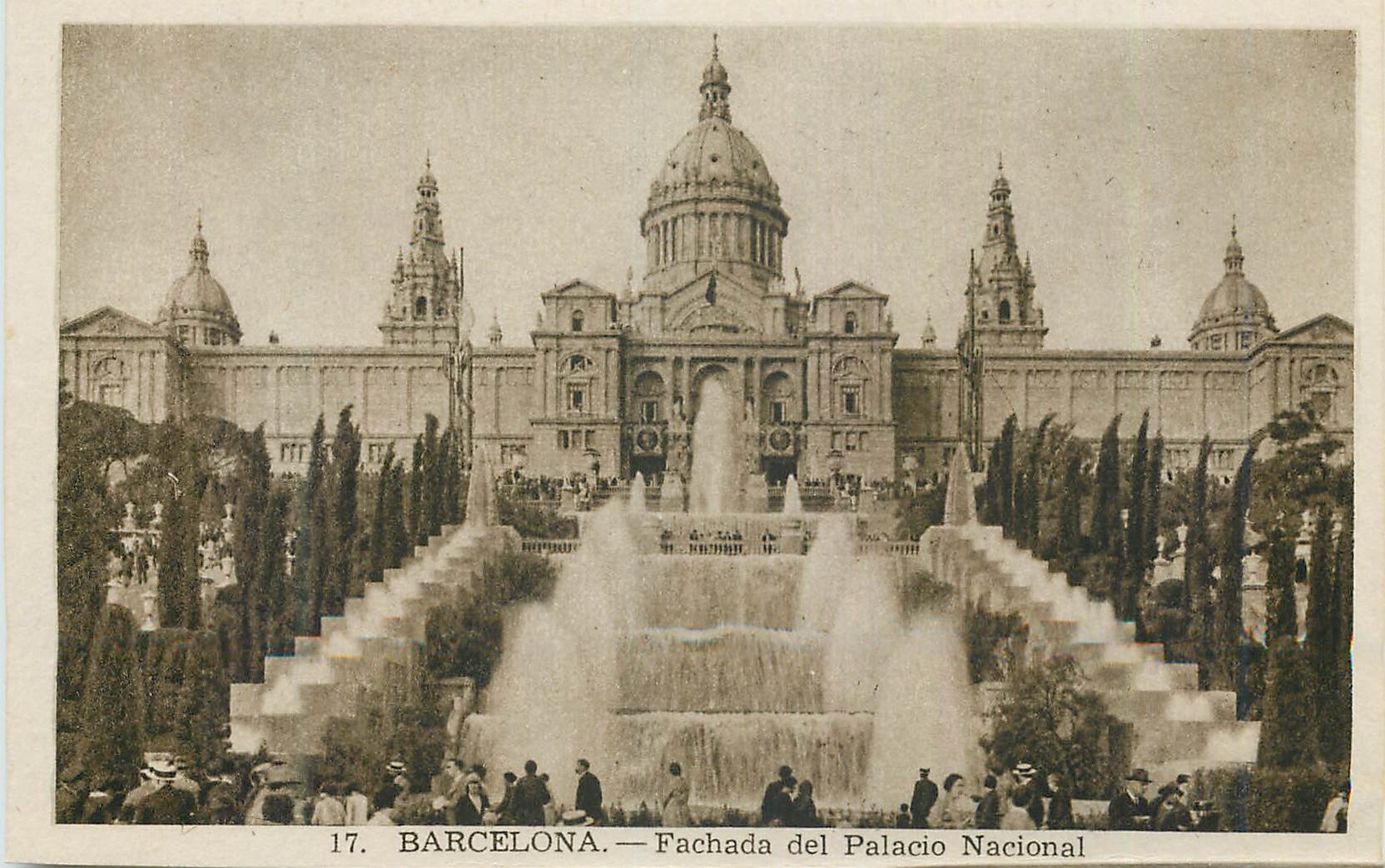 CPA Barcelona Fachada del Palacio Nacional