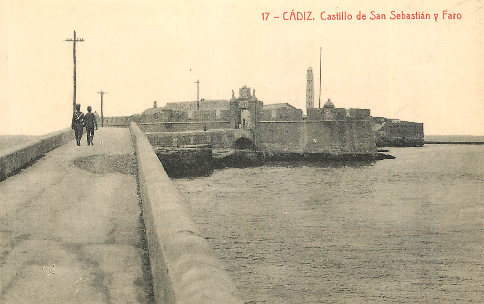 CPA Cadiz Castillo de San Sebastian y Faro