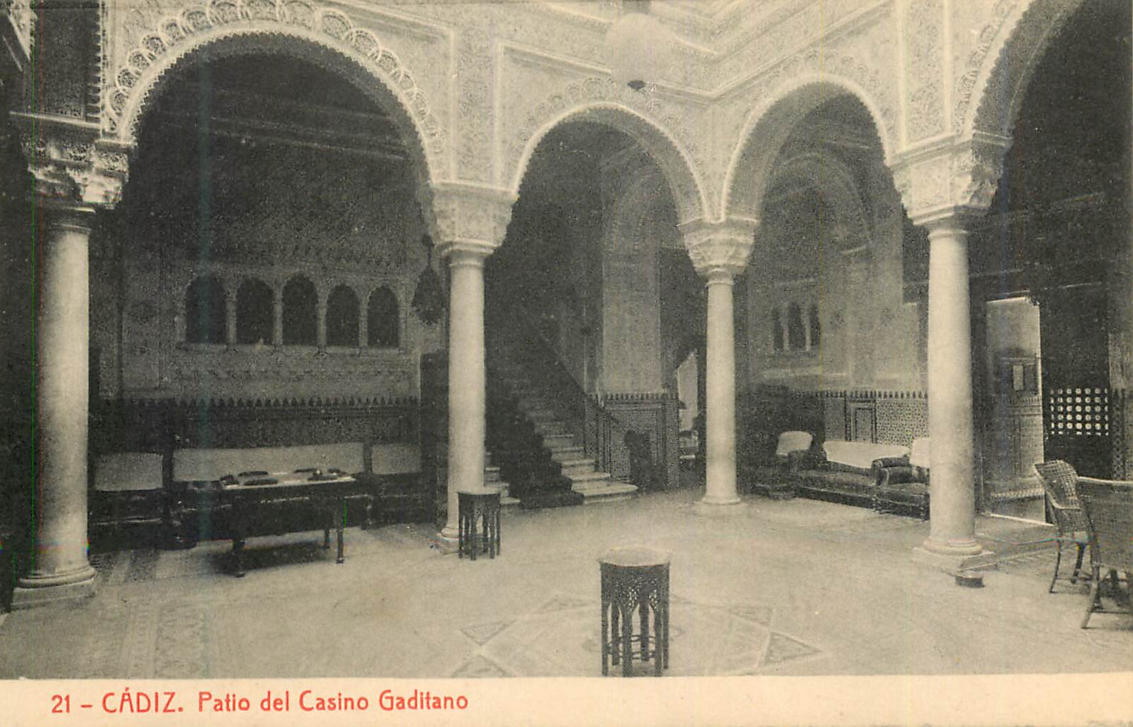 CPA Cadiz Patio del Casino Gadiano