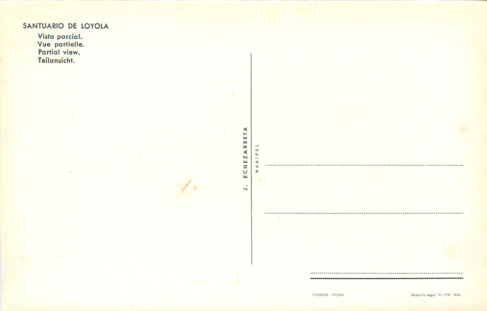 CPM Santuario de Loyola Vue partielle Vaches — Back