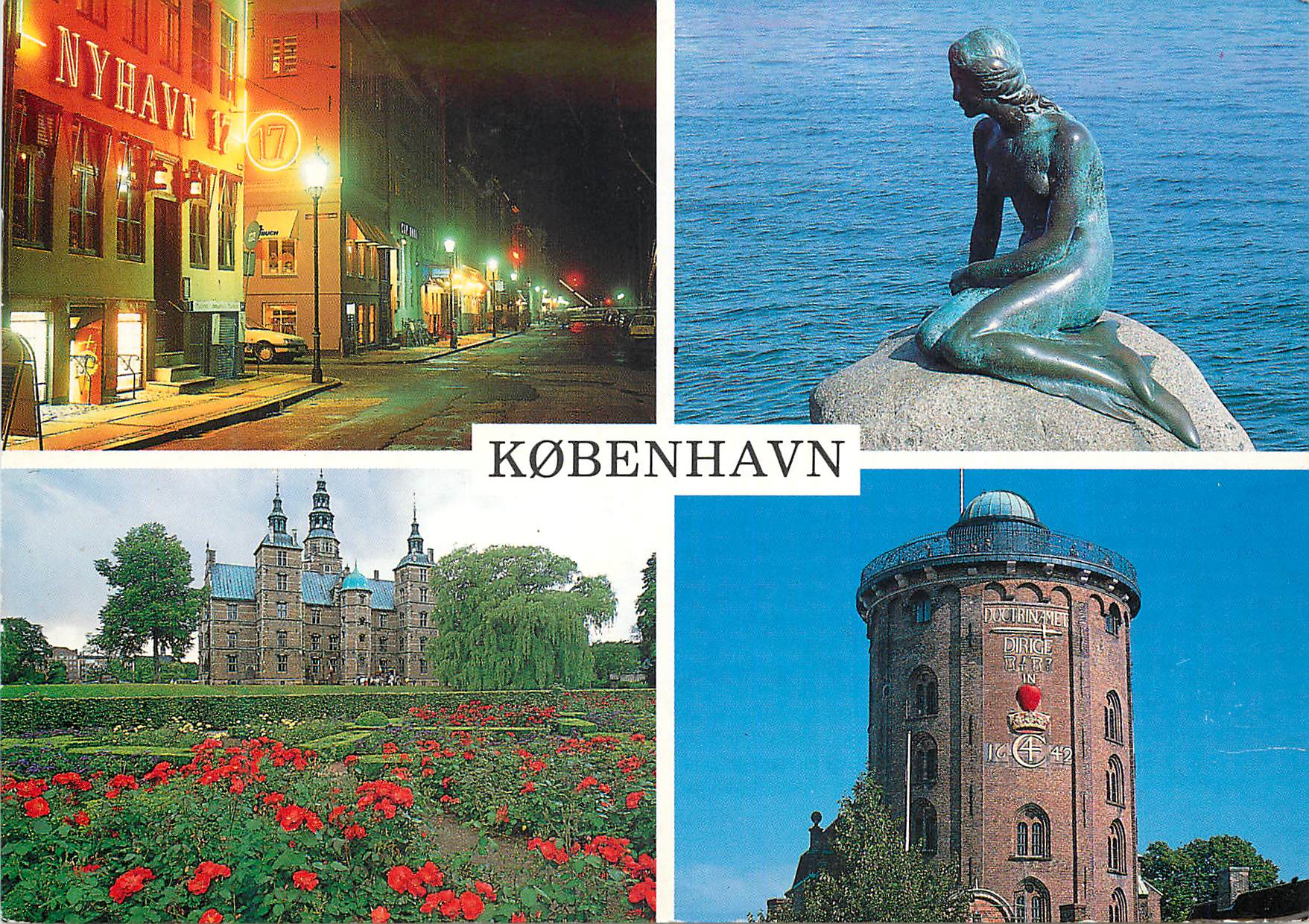 CPM Kobenhavn Nyhavn Den lille Havfrue Rosenburg Rundertarn