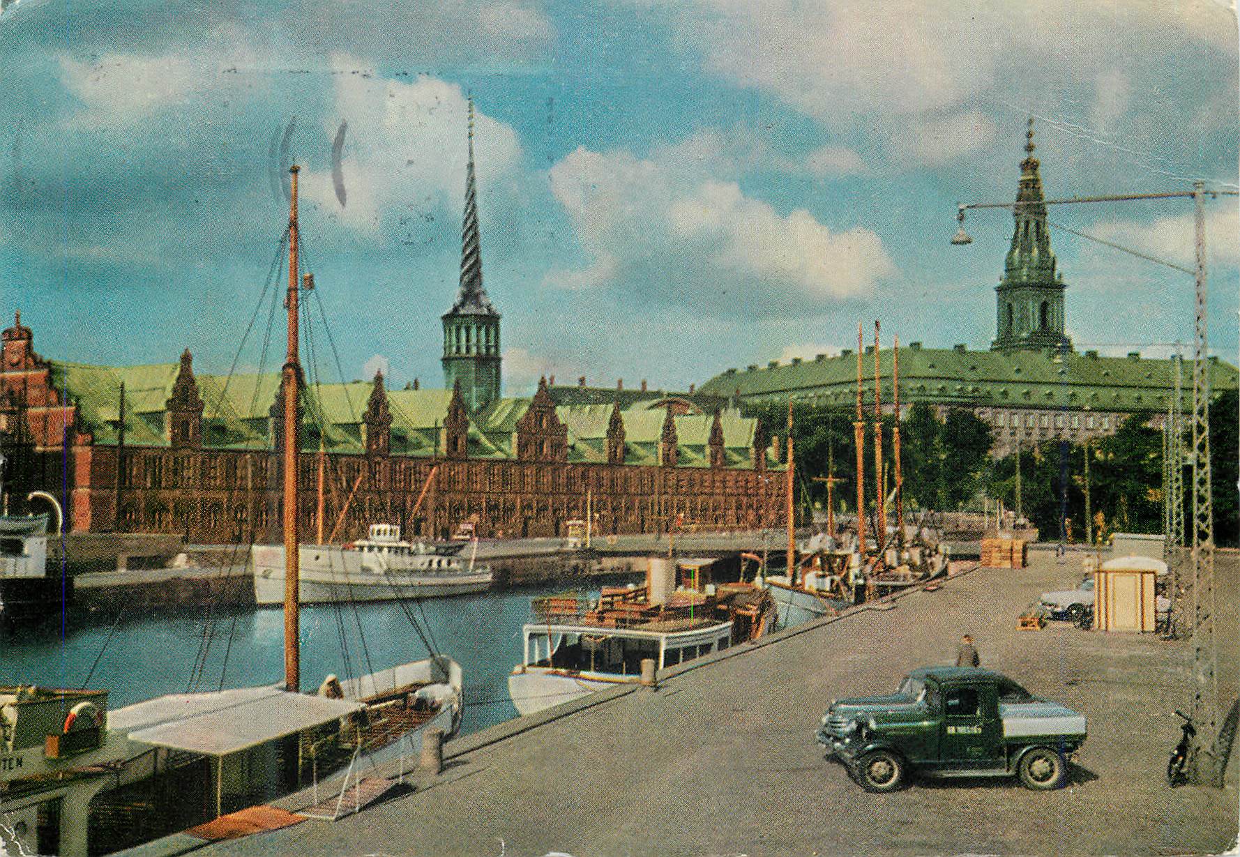 CPM Copenhagen The Stock Exchange and Christiansborg Palace seen from Havnegade