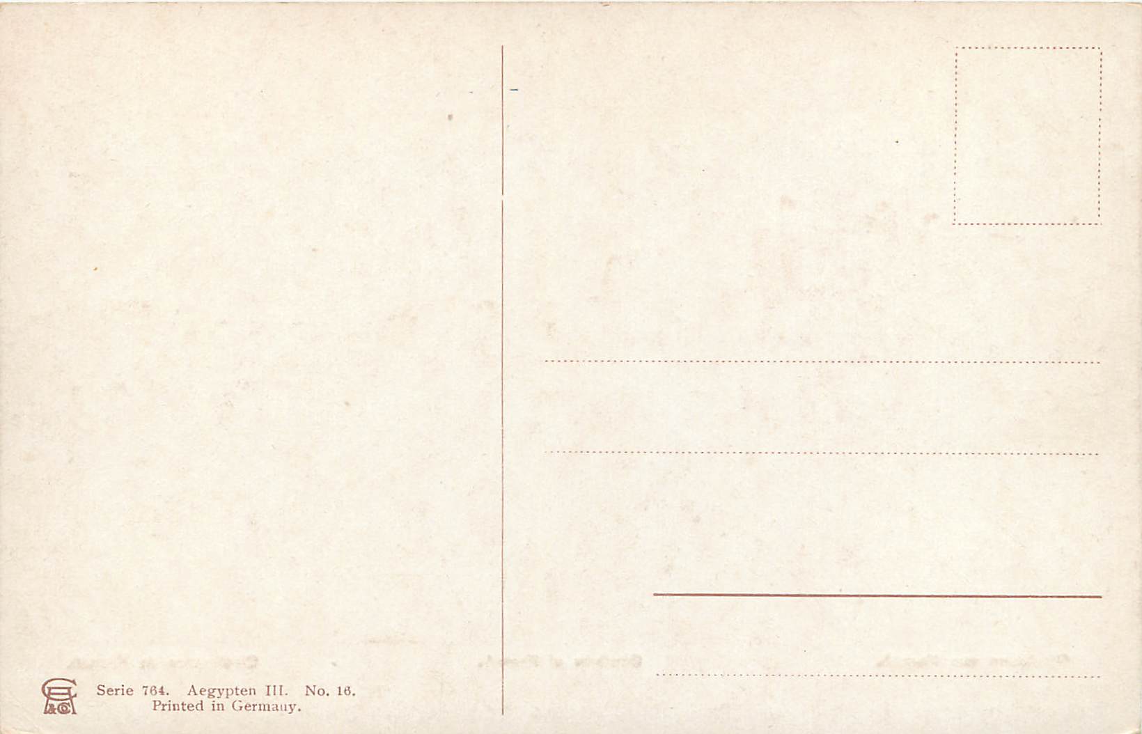 CPA Obelisks of Karnak — Rückseite