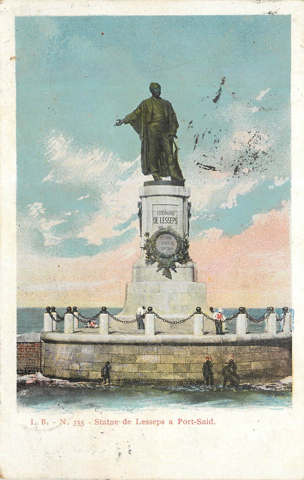 CPA Statue de Lesseps a Port Said