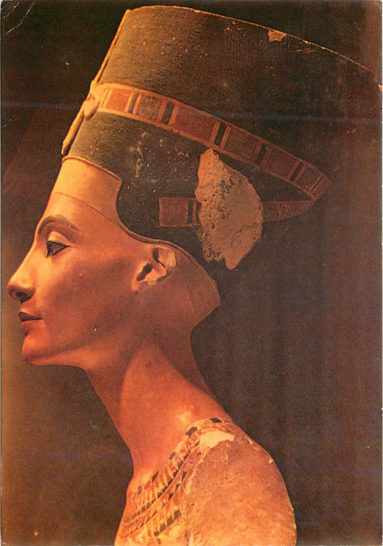 CPM Pointed limestone bust of Queen Nefertiti
