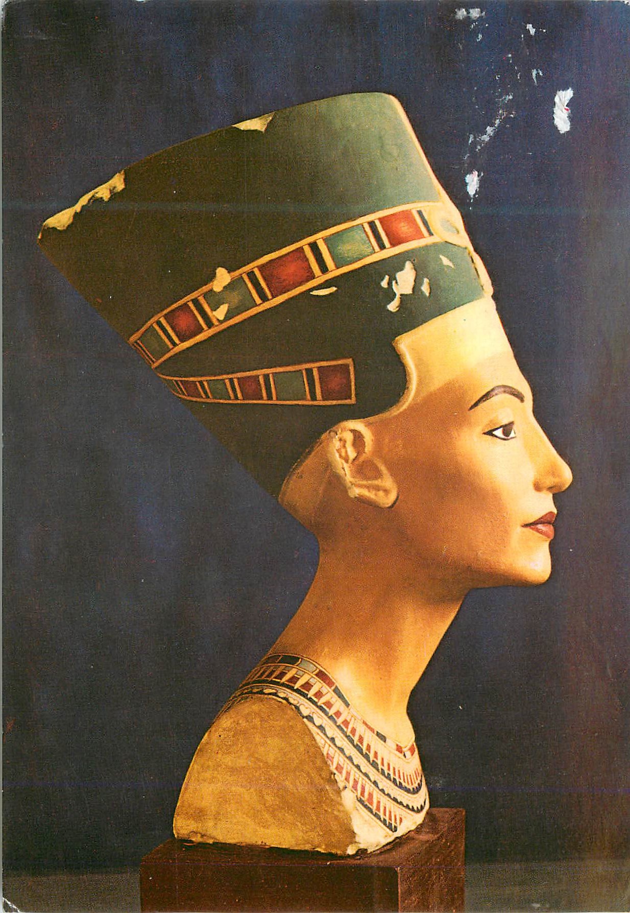 CPM Pointed limestone bust of Queen Nefertiti
