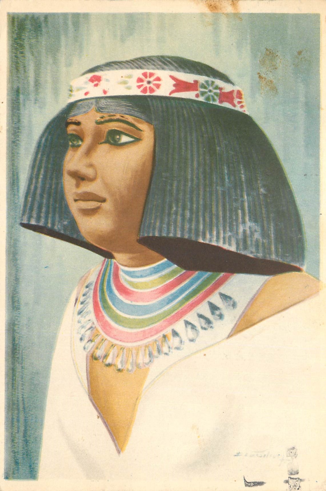 CPM Head of limestone statue of Princess Nefert ivth dynasty
