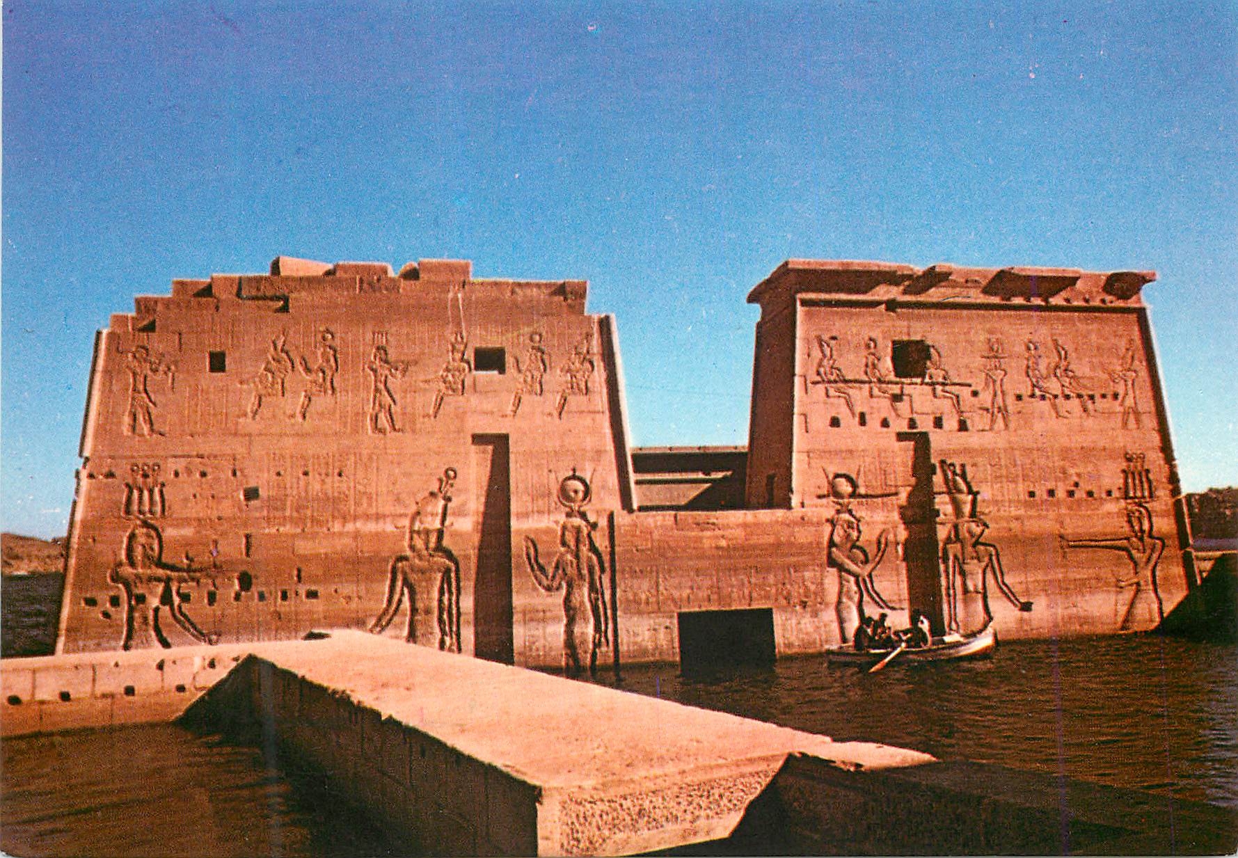CPM Asswan General view of Isis Temple at Philoe partially covered under Niles flood
