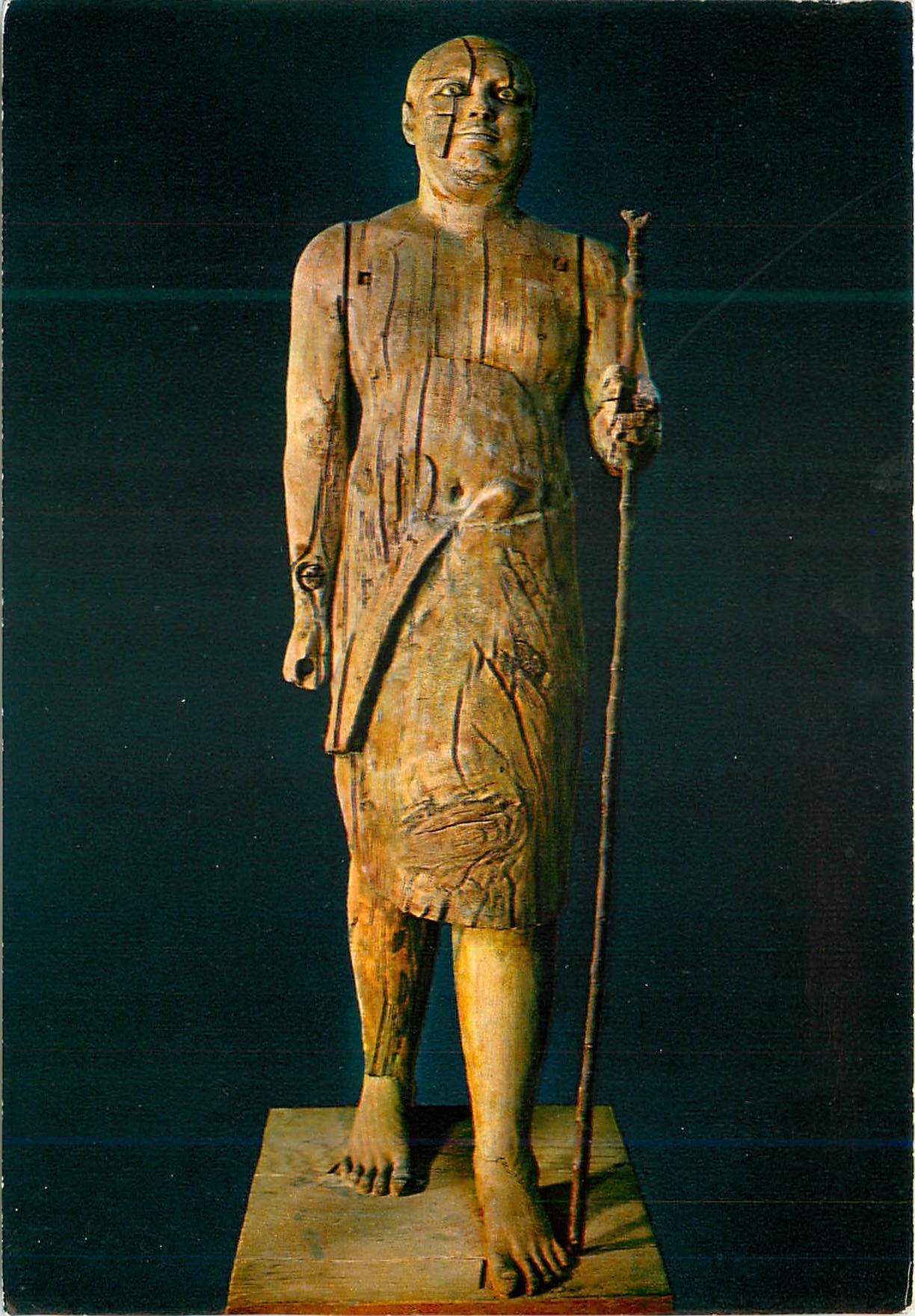 CPM The Egyptian Museum Sykomore Wood Statue of Ka Apor so called Shelkh el Beled