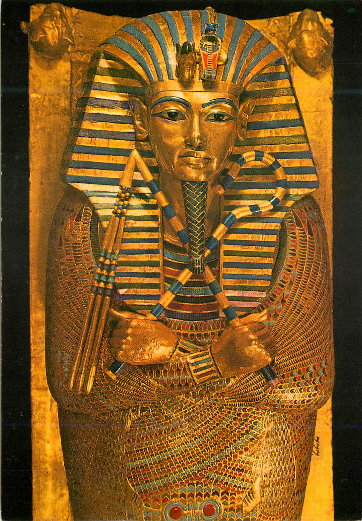 Tutankhamen — Deuxième cercueil, richement orné d'or et de pierres semi-précieuses — Lehneri & Co., Cairo