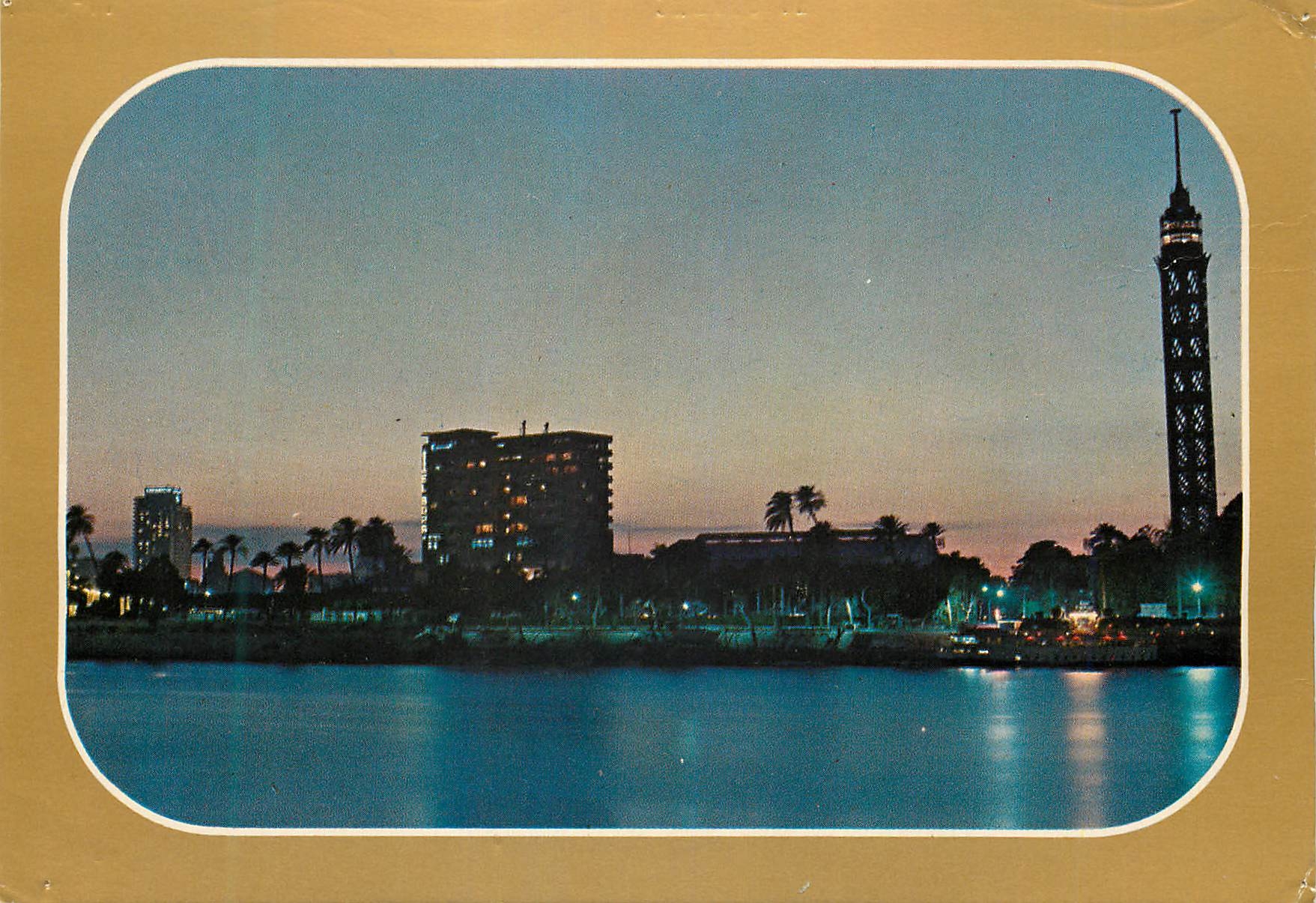 Le Caire — Coucher de soleil sur le Sheraton El Borg Hotels — éditeur Rotalcolor