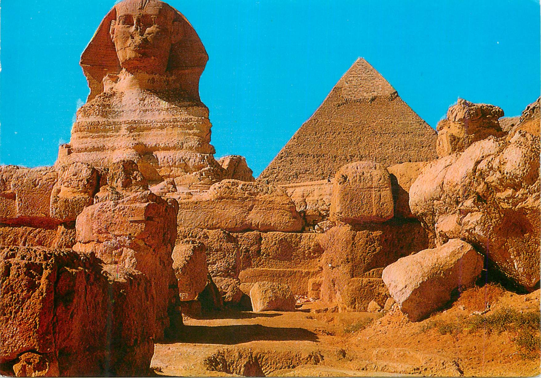 CPM Giza The Great Sphinx and the pyramid of Kephre