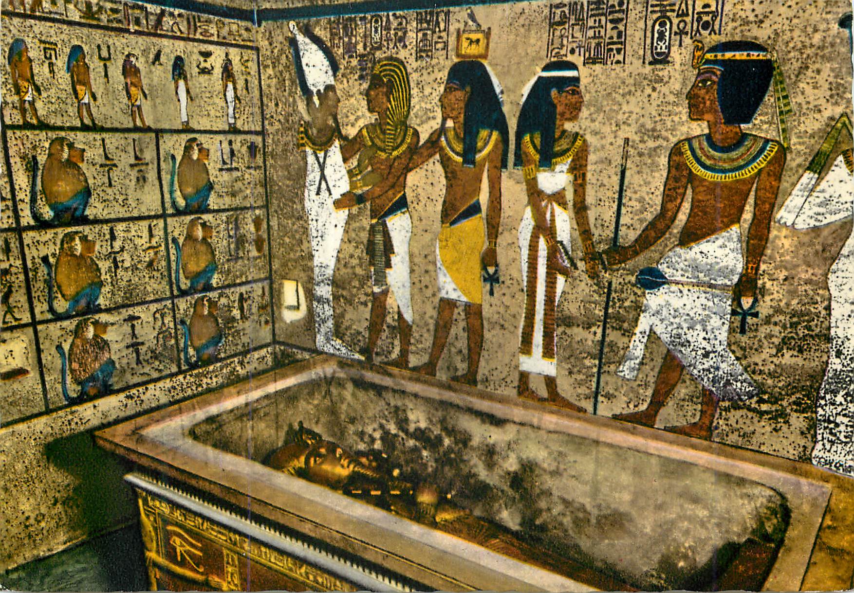 CPM Thebes Burial Chamber in Tut Ankh Amens Tomb in the Valley of the Kings