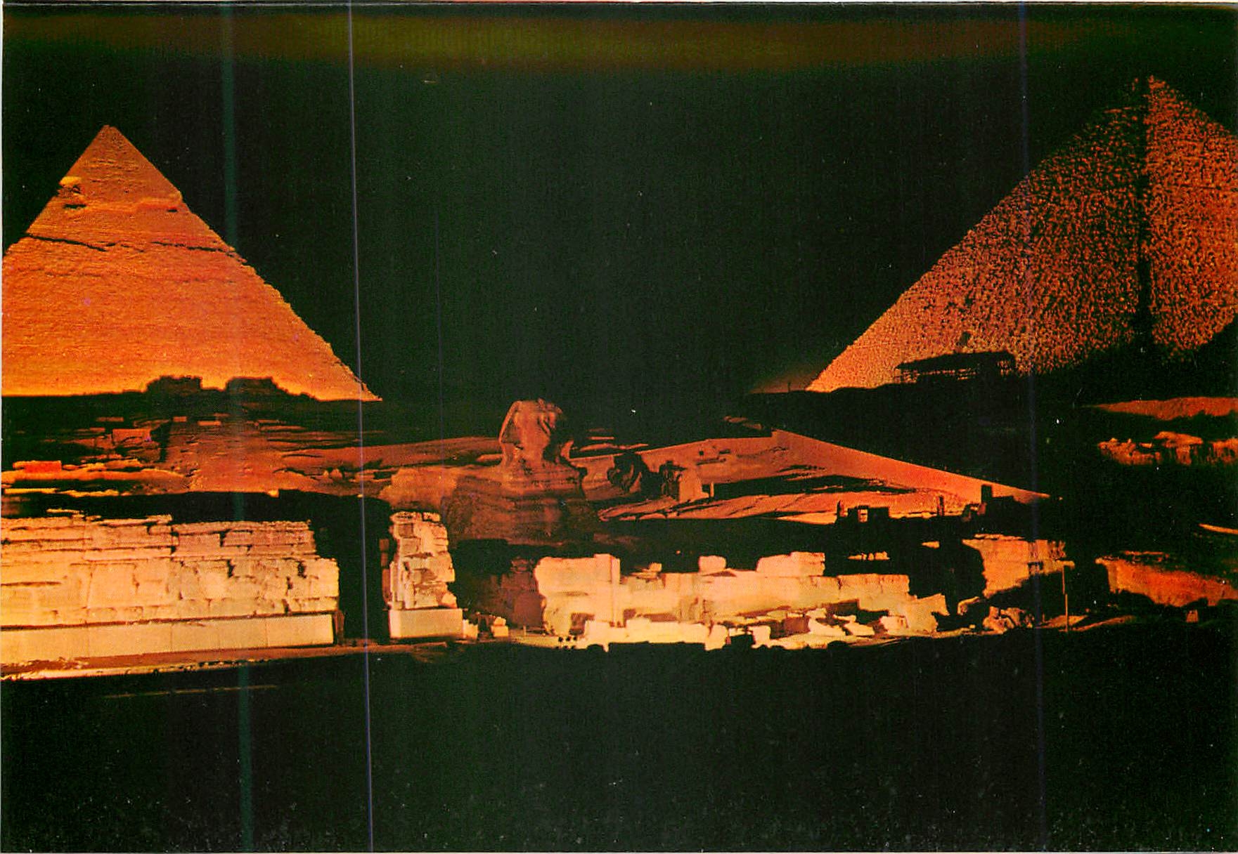 Giza - La Magie Nocturne près des Pyramides — K. Lambelet & Landrock, n° 75