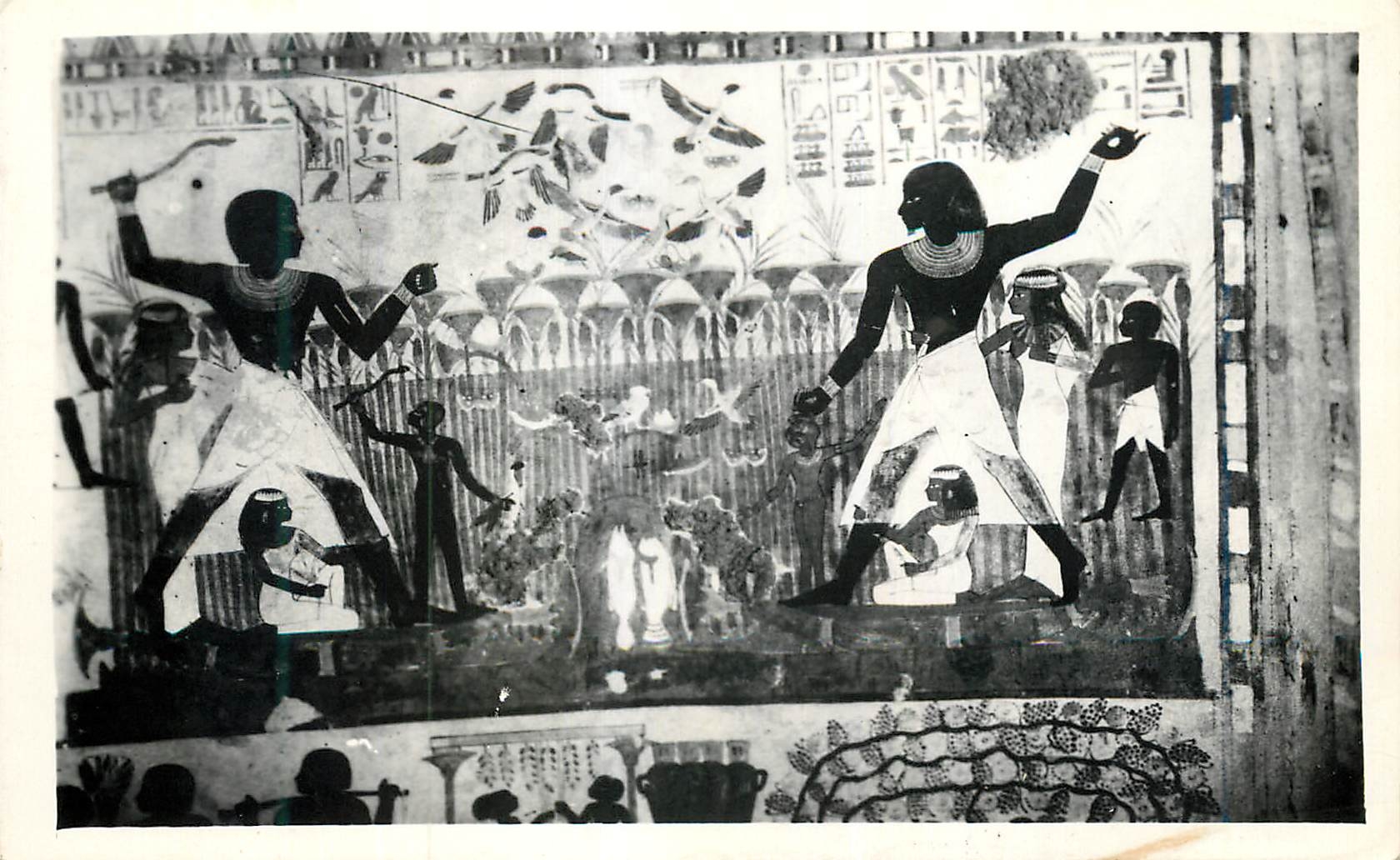 Thèbes - Tombe de Nakhr - Peinture et stuc 18e Dynastie