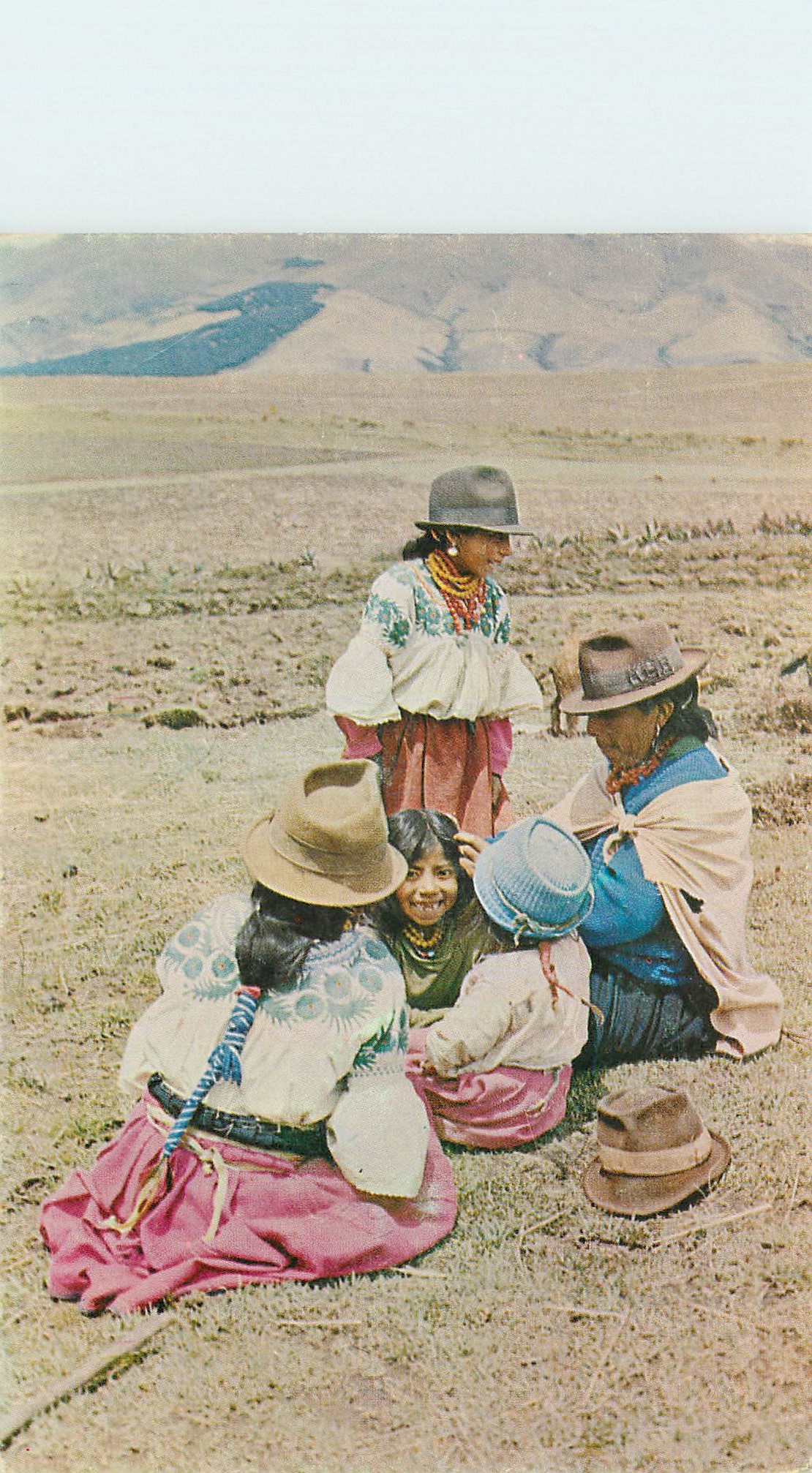 CPM Caranqui Ibarra Ecuador Indian Family at the Imbabura Mountain