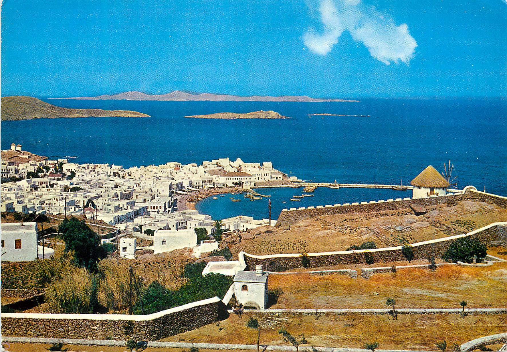 CPM Mykonos Vue de la ville