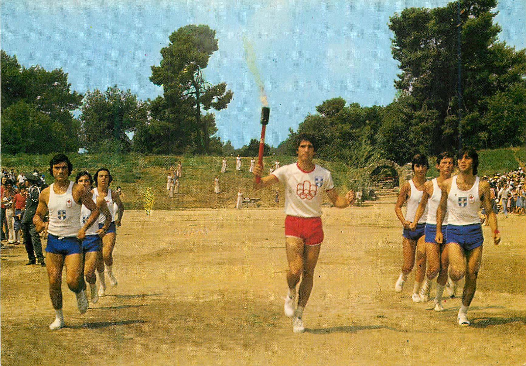 CPM Olympia The Olympian Flame being carried out of the sacred altis