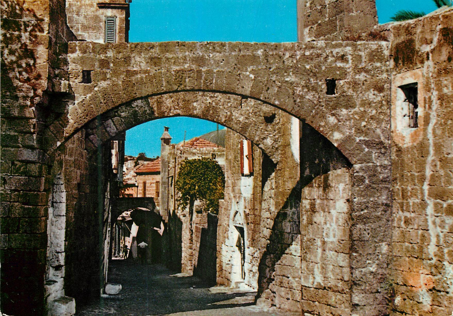 CPM Rhodes Vielle ville Pittoresque ruelle