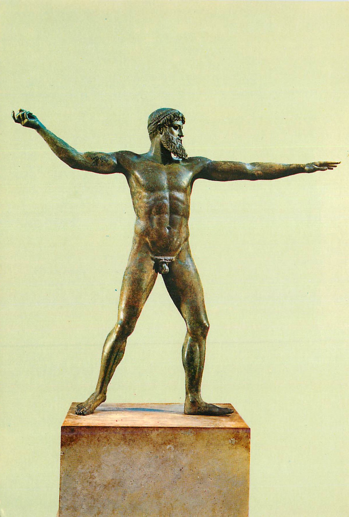 CPM Athenes Musee Nat Archeologique Statue en bronze de Poseidon ou Zeus