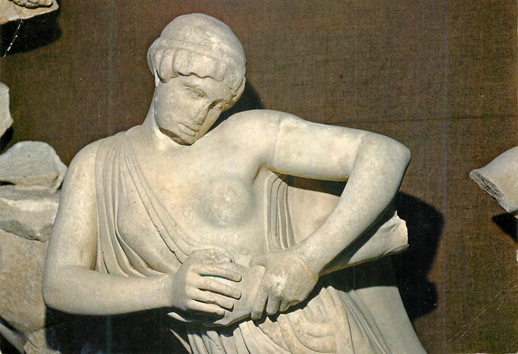 CPM Olympia Museum Lapith woman from the vast pediment of the Temple of Zeus
