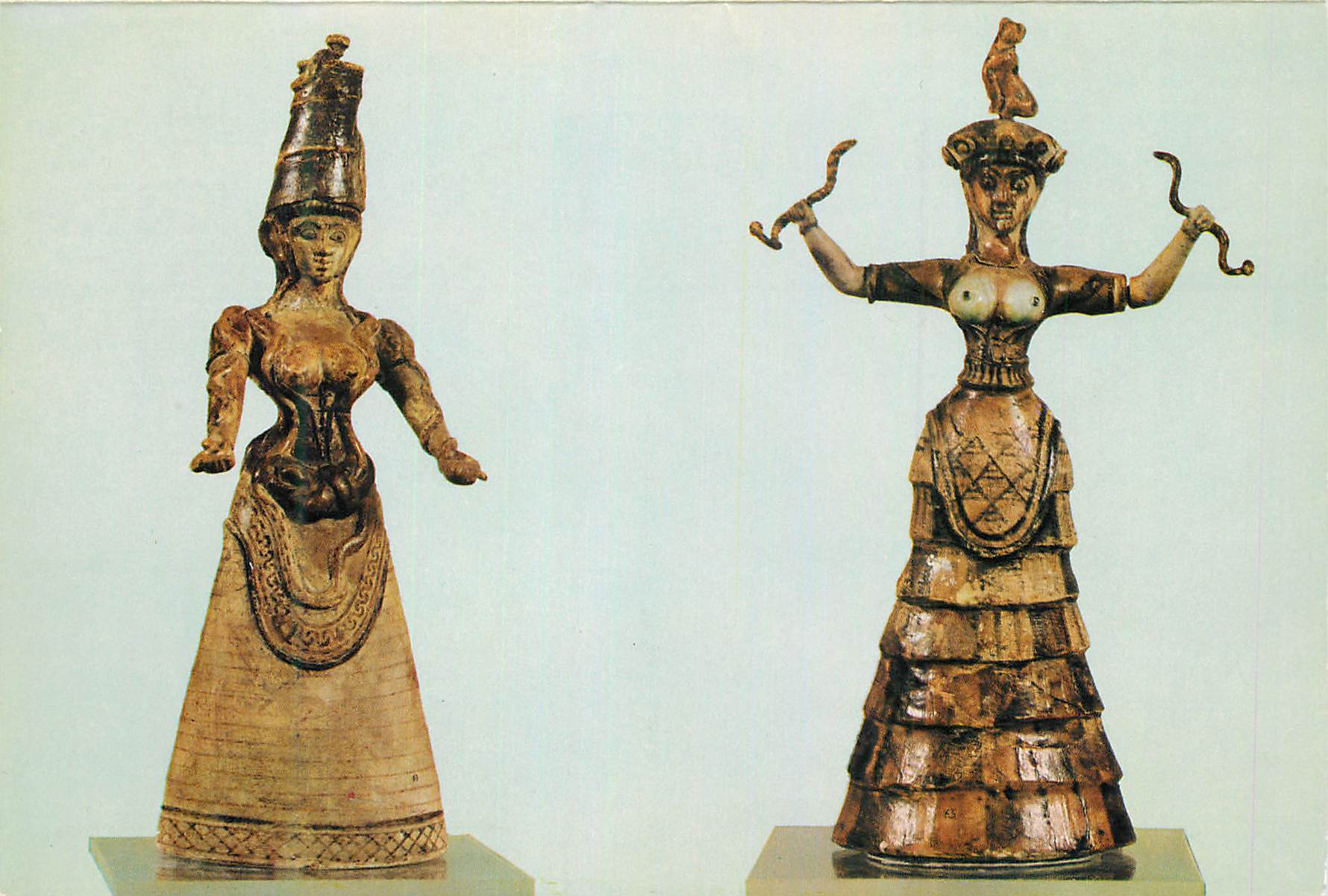 CPM Heraklion Museum Faience Snake Godesses From Knossos