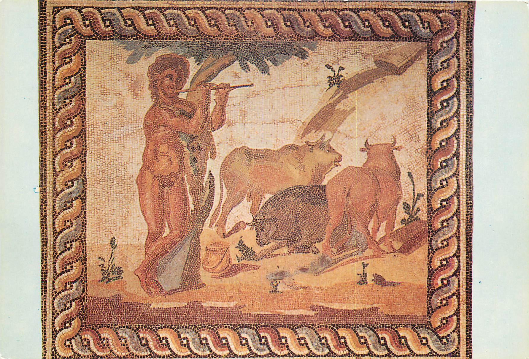 CPM Le Musee de l Ancienne Corinthe Mosaique du Manoir Romain