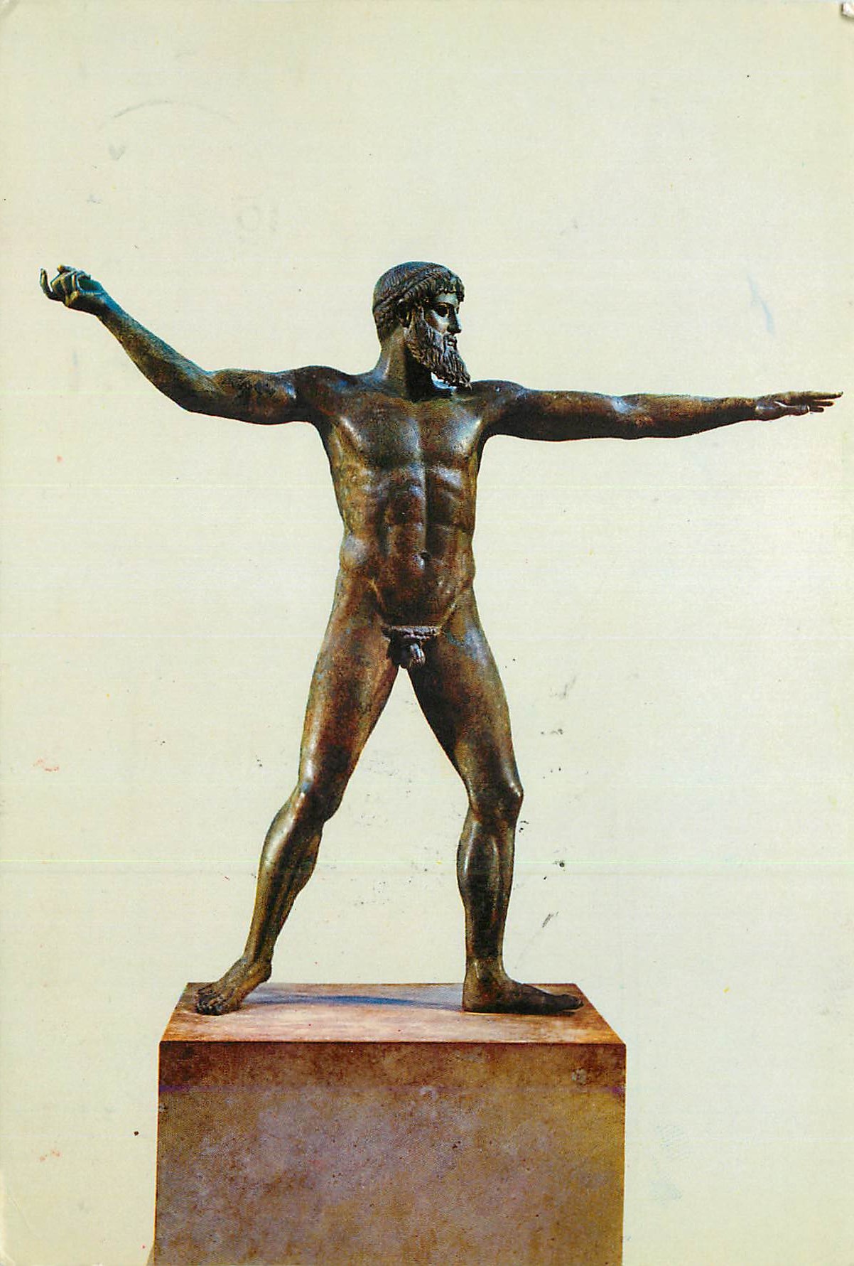 CPM Athens National Arch Museum Bronze statue of Poseidon