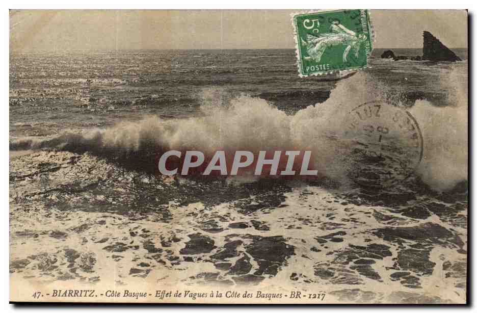 Biarritz CPA Cote Basque Effet de vagues a la cote des Basques