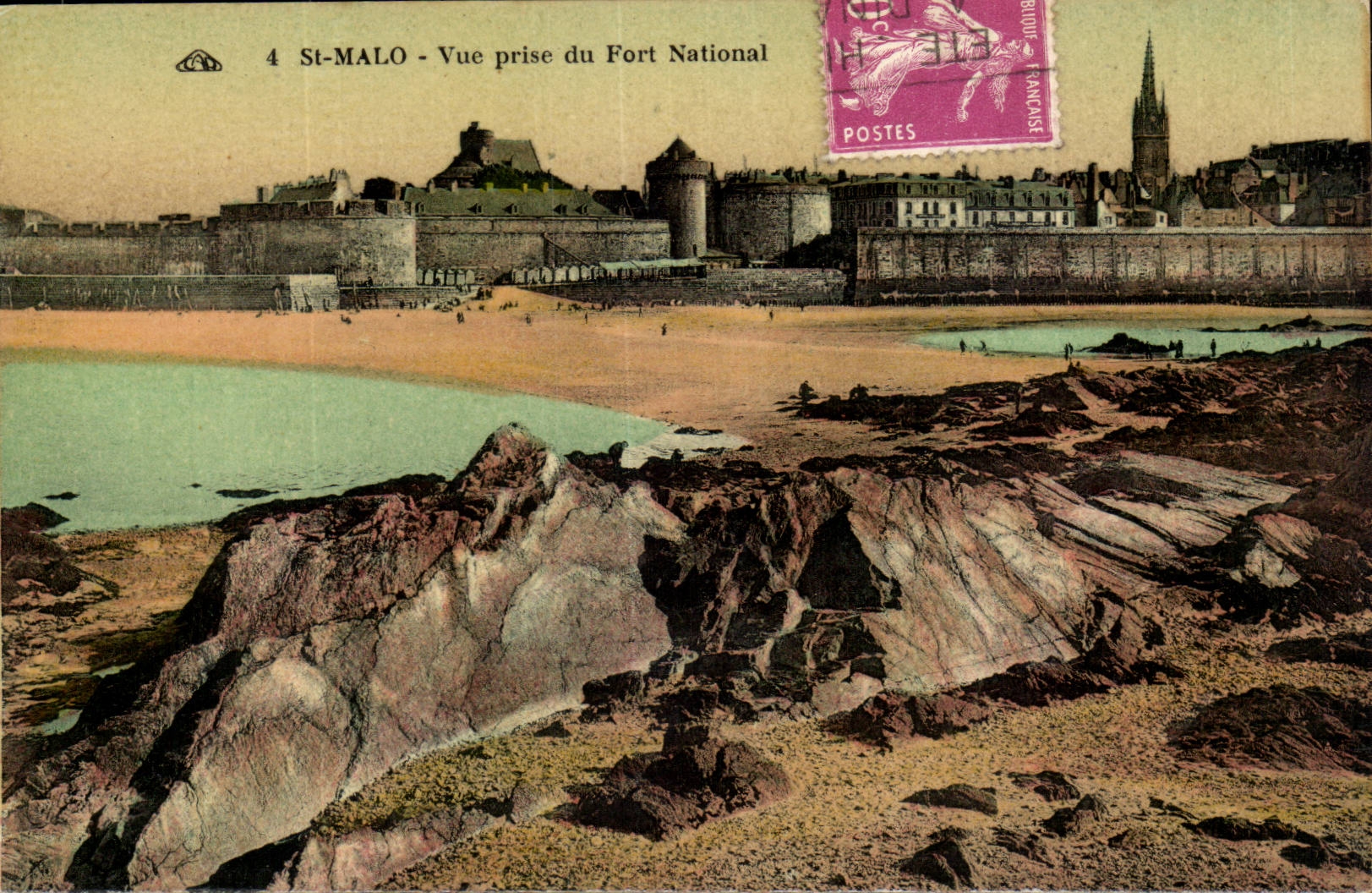 St-Malo - Vue prise du Fort National — éditeur non identifié, n° de série 4