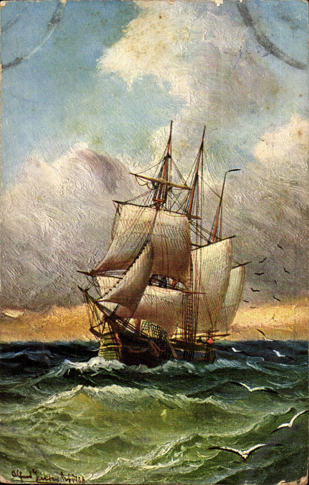 CPA FAntaisie Bateau Voilier 