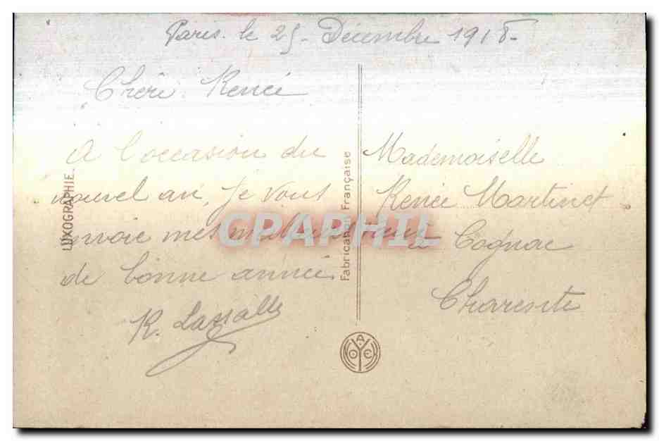 CPA FAntaisie Meilleurs voeux — Rückseite