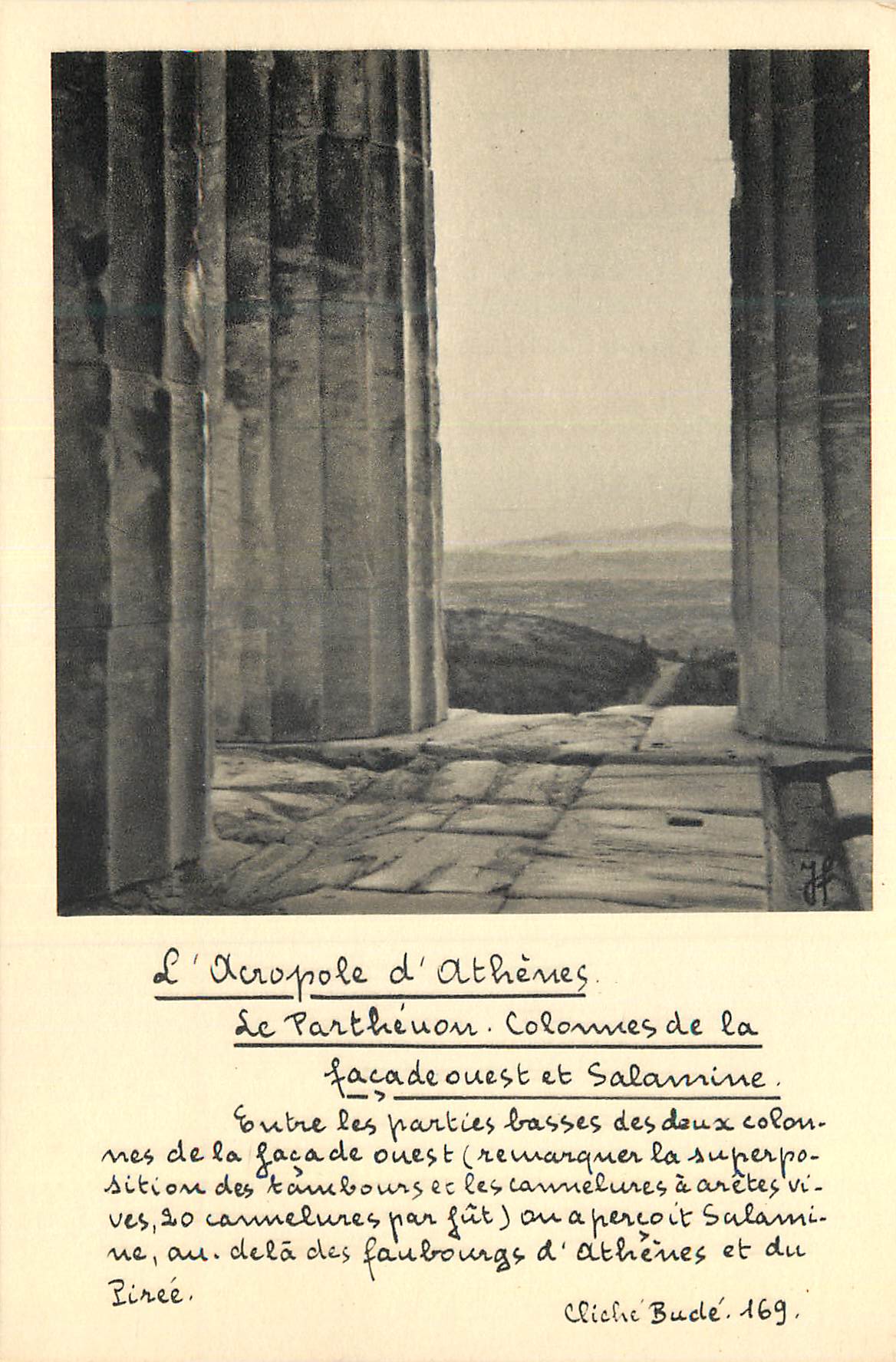 CPM L Acropole d Athenes Le Partheuon Colovres de la facade oues et Salamine