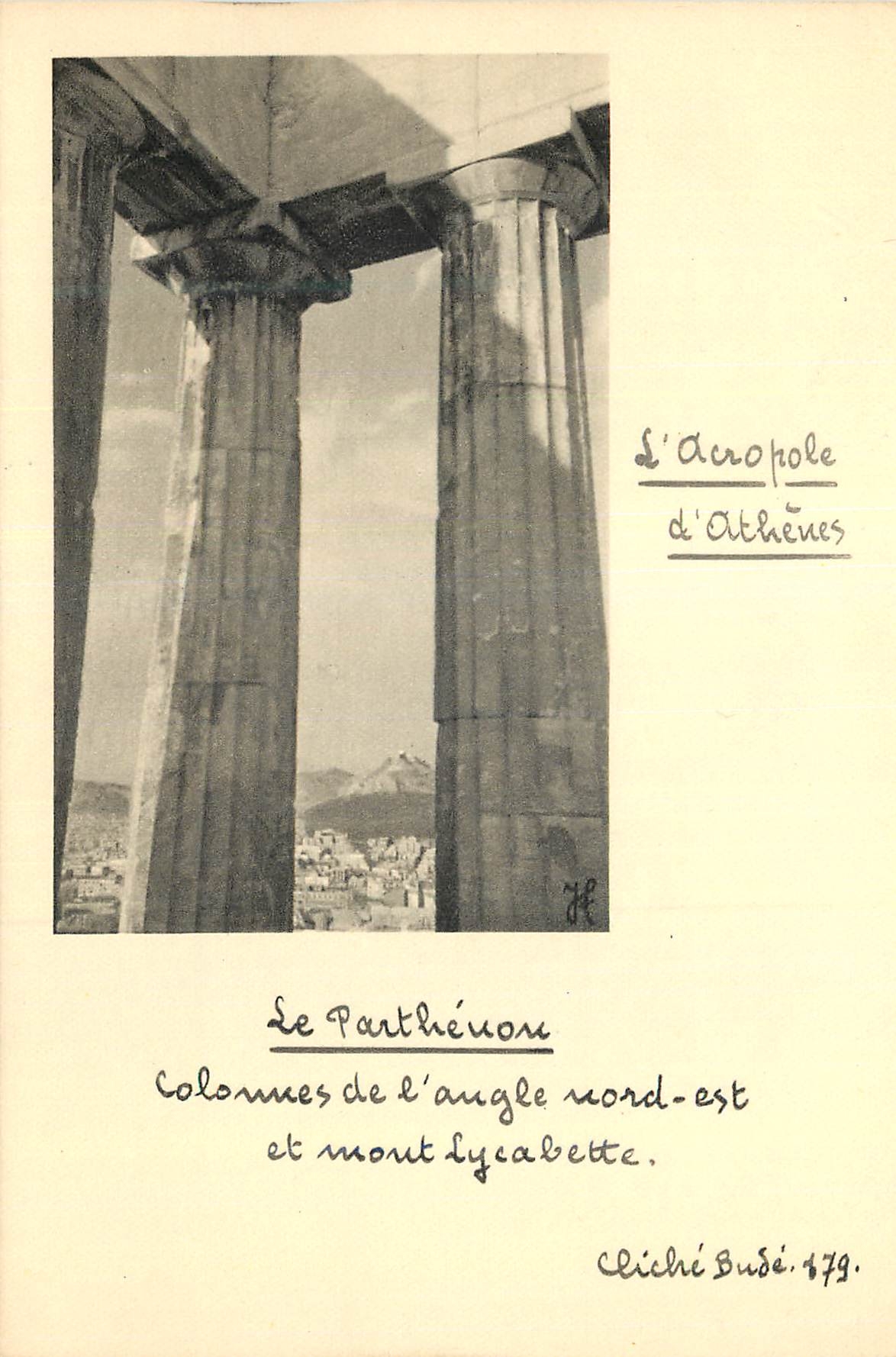CPM A Acropole d Athenes Le Parthenon Colovres de l augle reord est et moret Lycabette