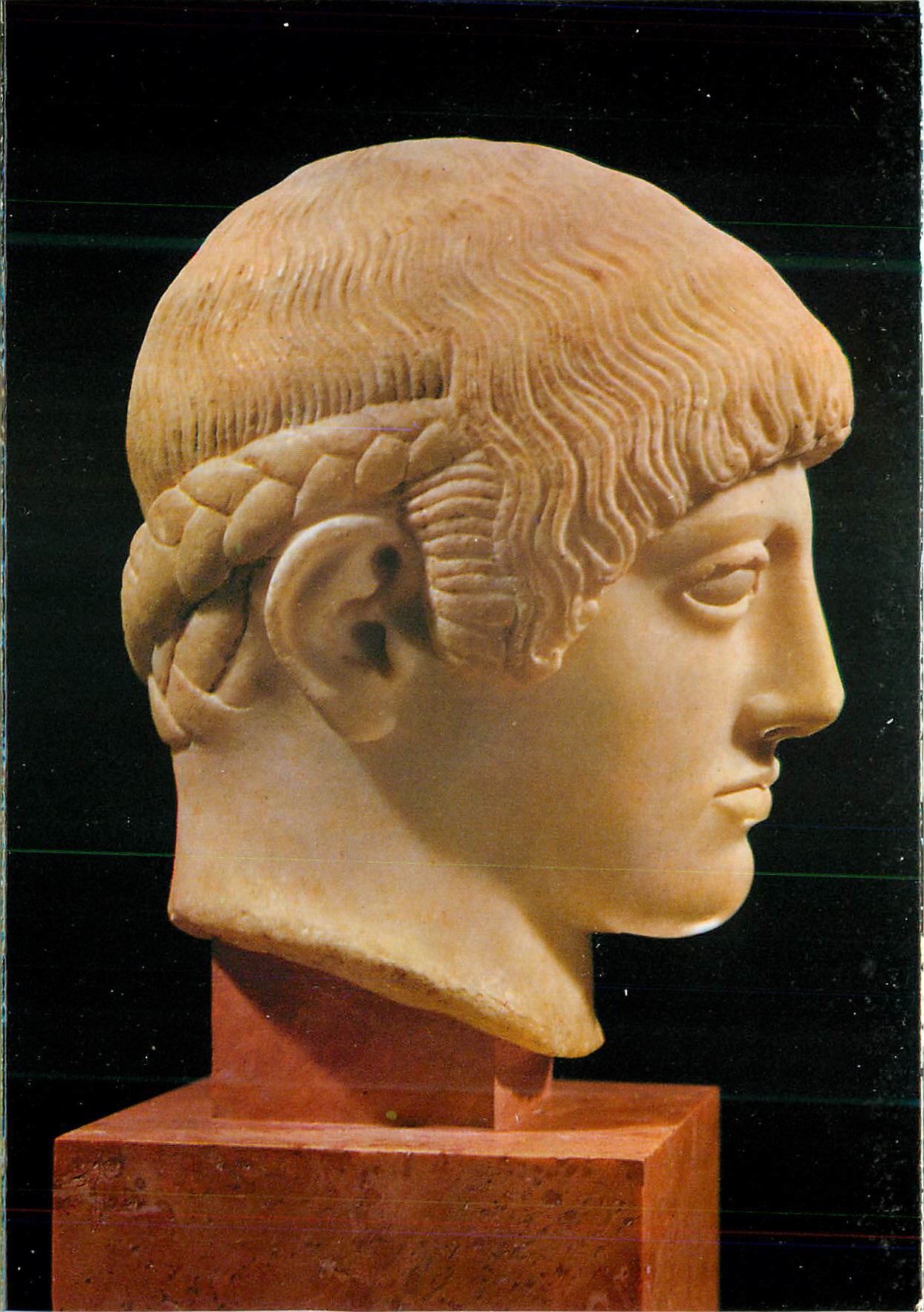 CPM Athenes Musee de l Acropole Tete d ephebe dite es Tete blondes No Environ