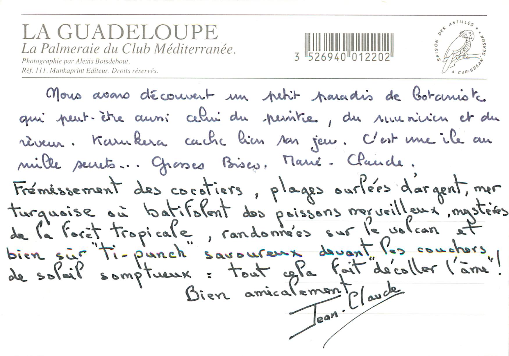 Sainte-Anne — Guadeloupe — Alexis Boisdebout — Achterkant