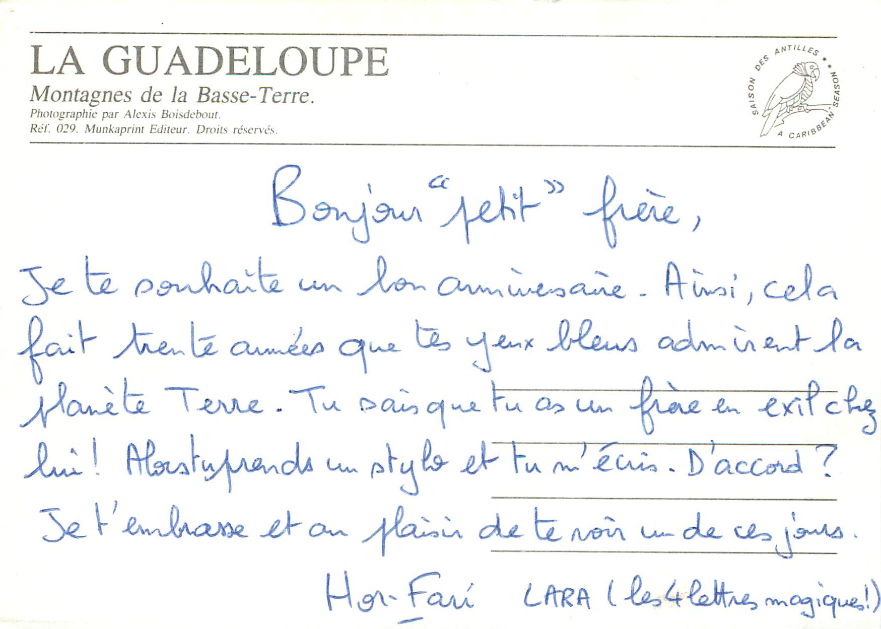CPM Guadeloupe Les Deux Mamelles La Guadeloupe Montagnes de la Basse Terre — Rückseite
