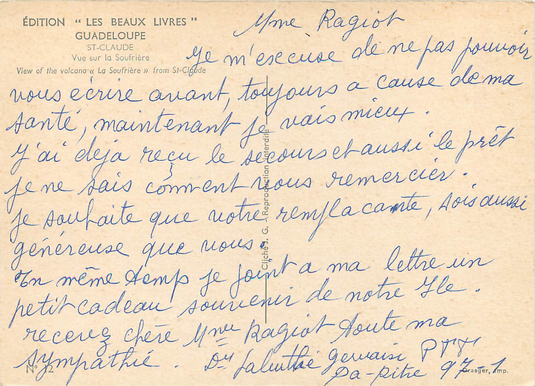 Vue sur La Soufrière — Sainte-Luce — Édition « Les Beaux Livres » — Reverso