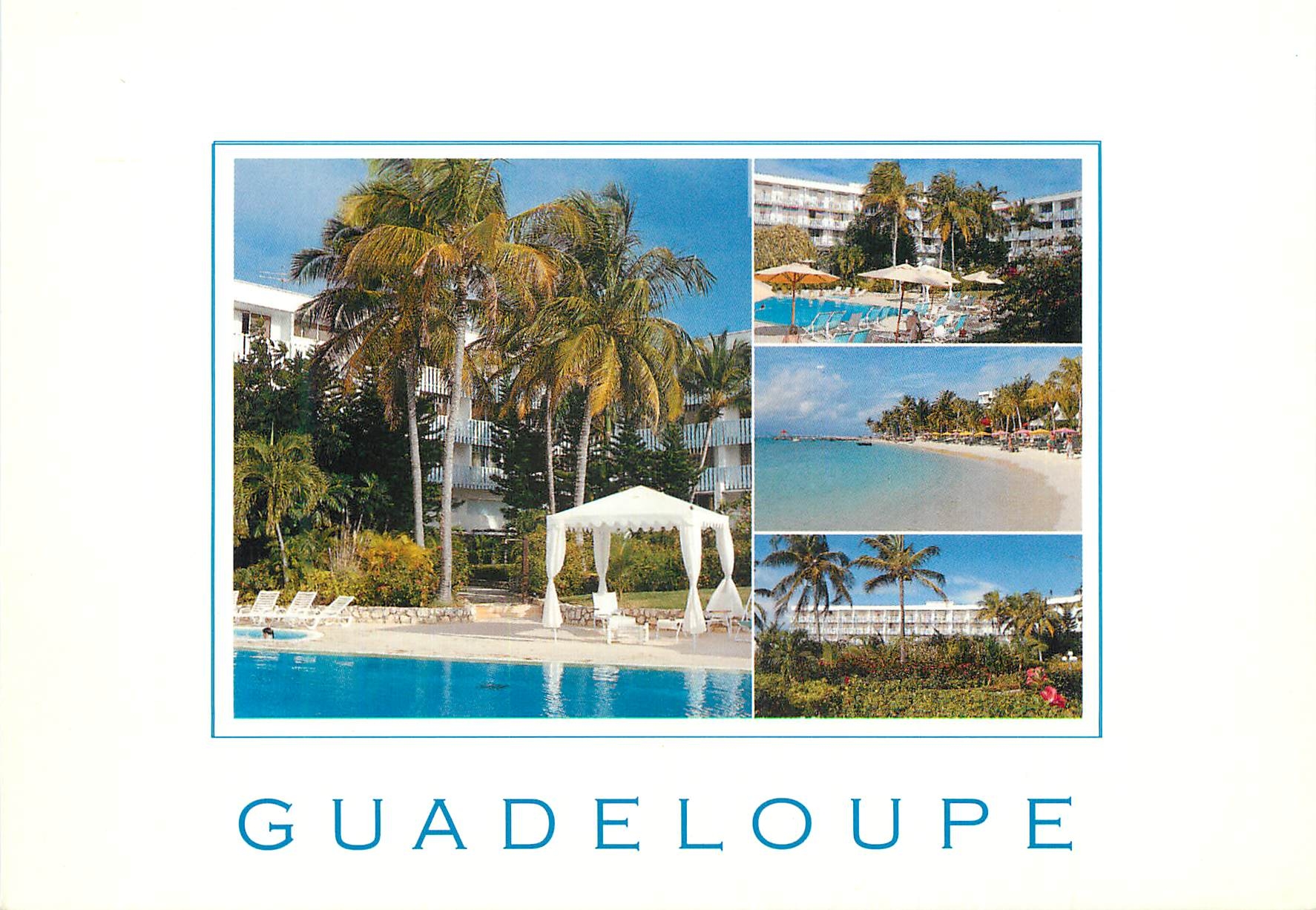 Guadeloupe — vue d'un hôtel avec piscine et plage — Éditions Exbrayat
