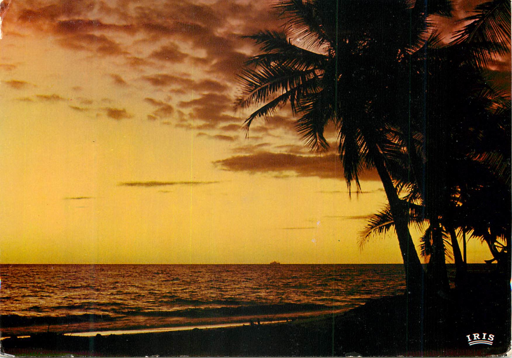 CPM Guadeloupe Coucher de soleil