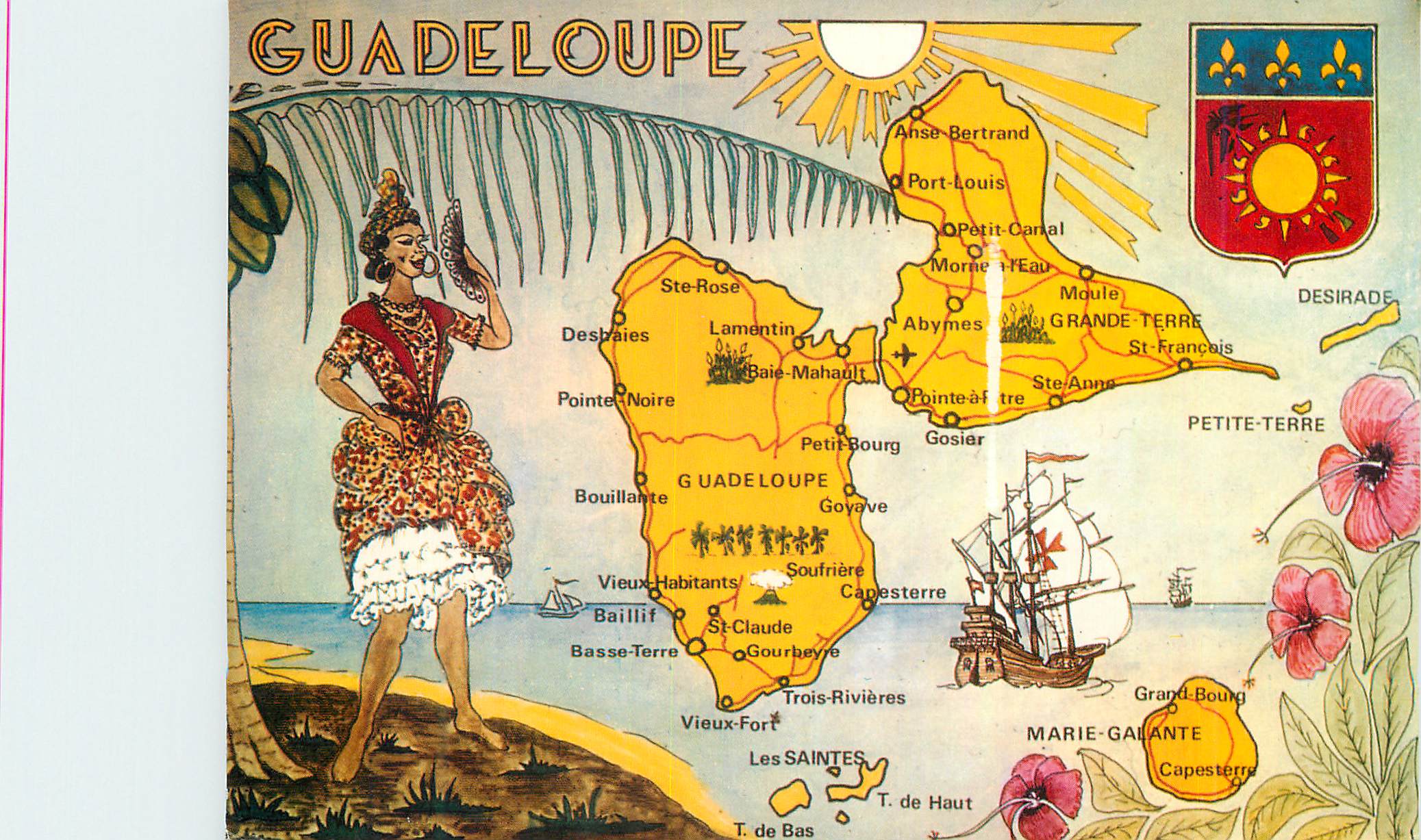 CPM Guadeloupe Cartes des routes principales 