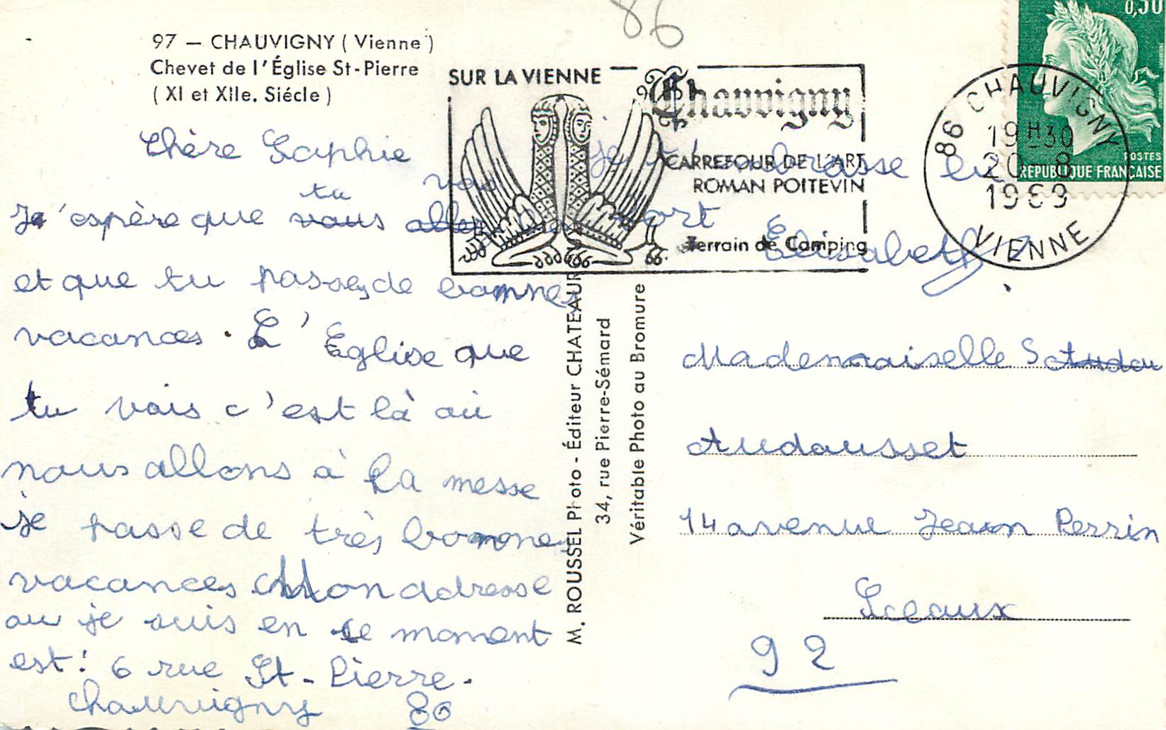 CPM Chauvigny Vienne Chevet de l Eglise St Pierre xi et xiie siecle — Back