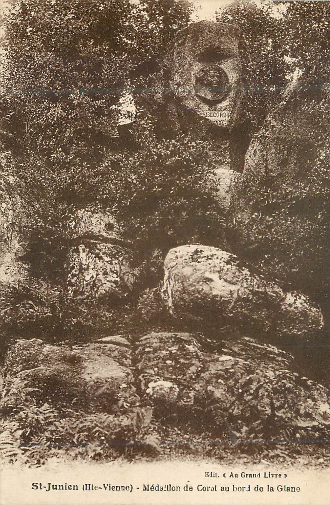 CPA St Junien Hte Vienne Medallom ed Corot au borj de la Glane