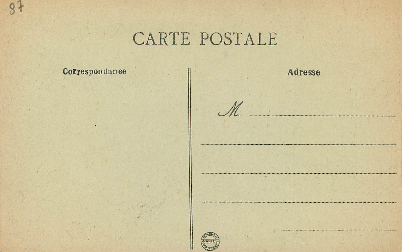 CPA Vernuil Les Promenades Rochechouart — Rückseite