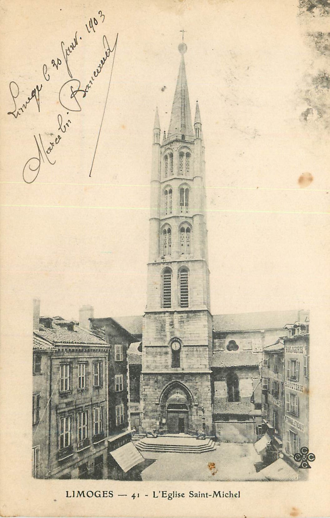 CPA Limoges L Eglise Saint Michel
