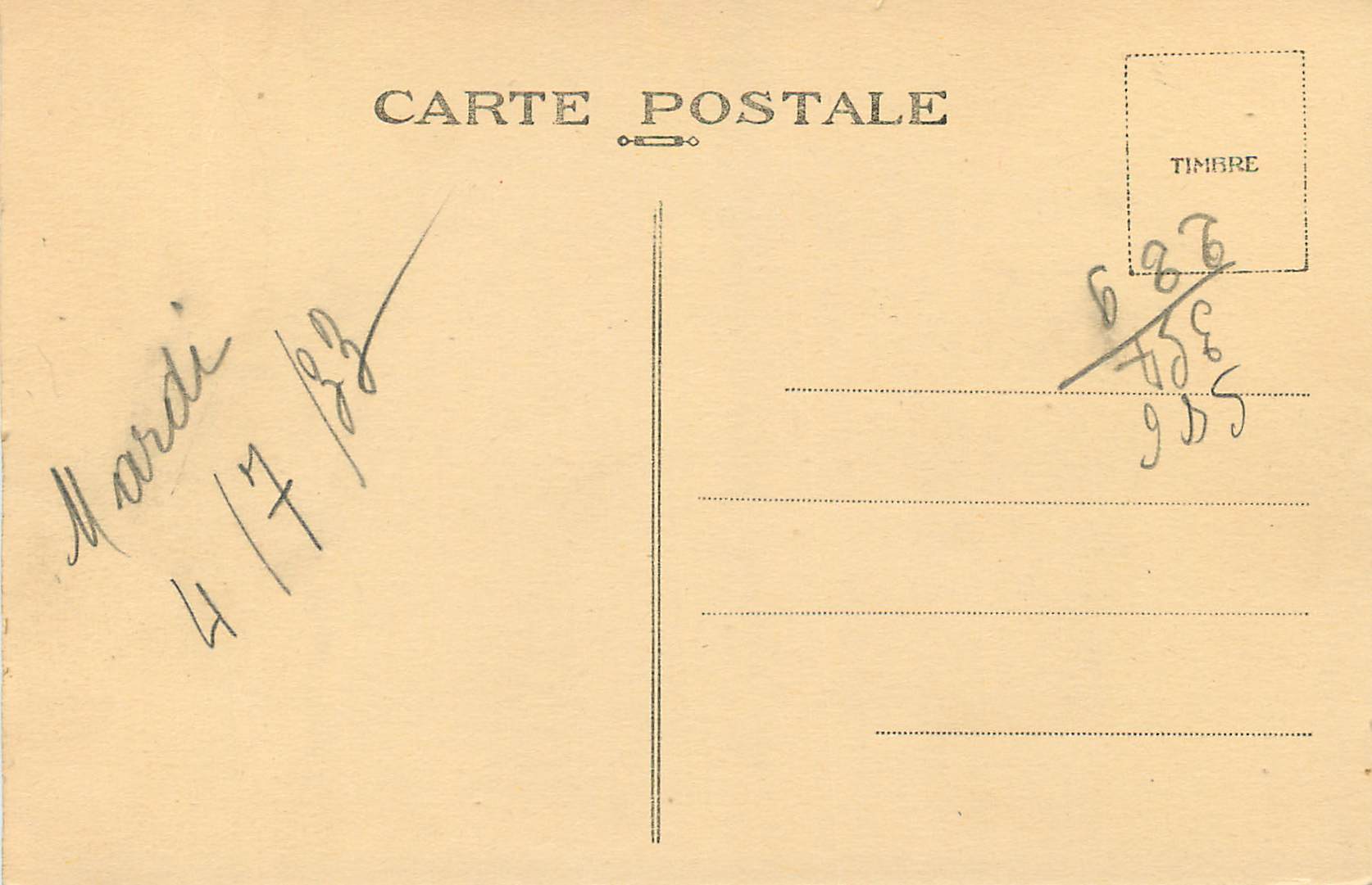 CPA Limoges Buvette du Jardin de l Eveche — Rückseite