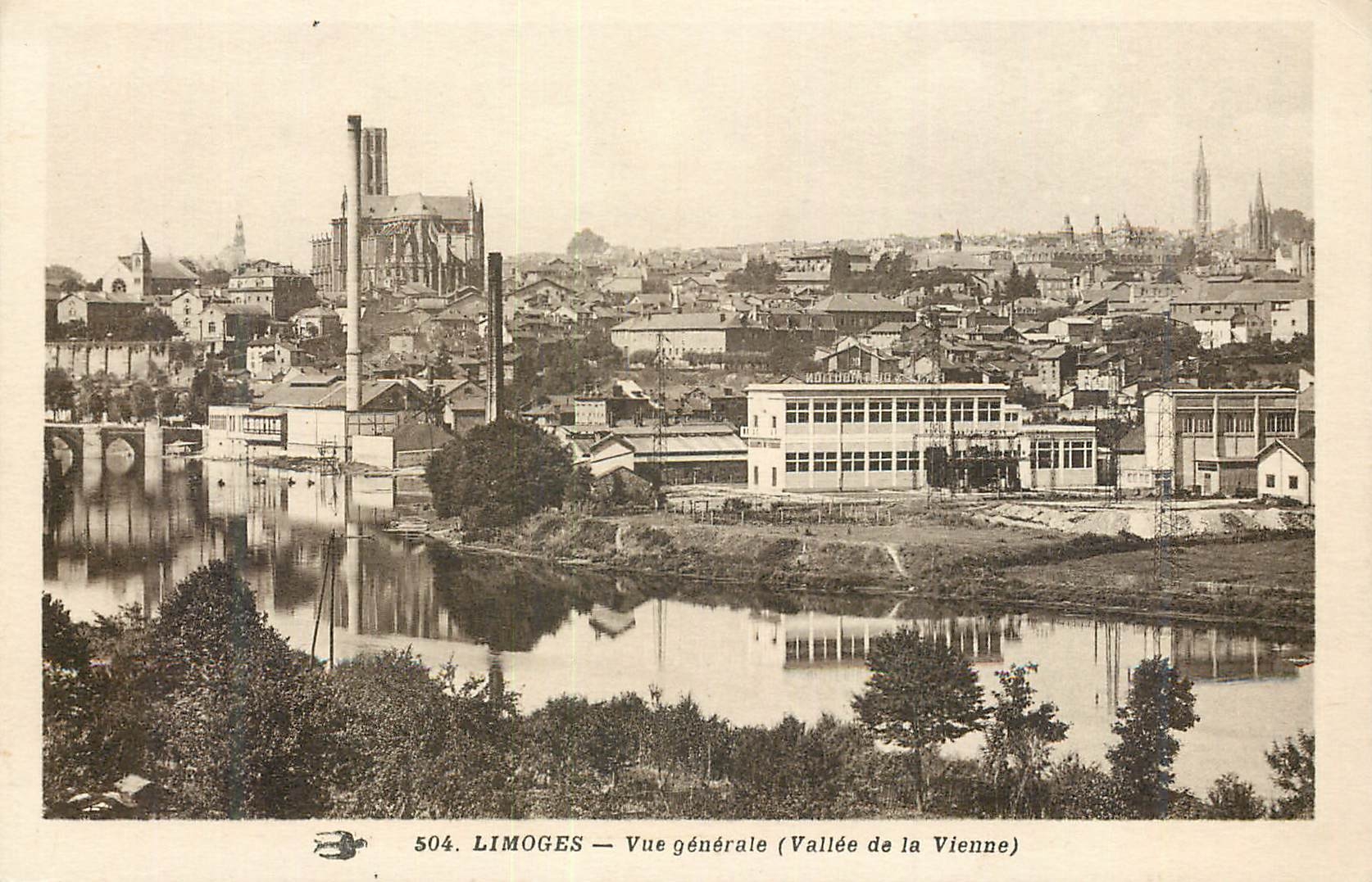 CPA Limoges Vue generale Vallee de la Vienne