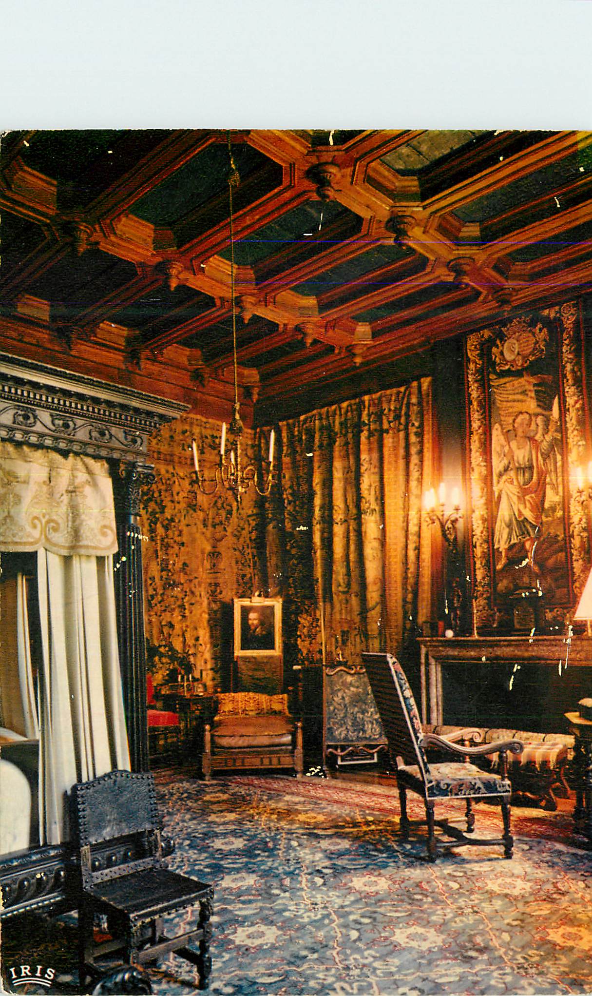 CPA Chateaux en Limousin Coussac Bonneval Haute Vienne La Chambre du Marquis xvii siecle Tapisseries Fontainebleau Ameub